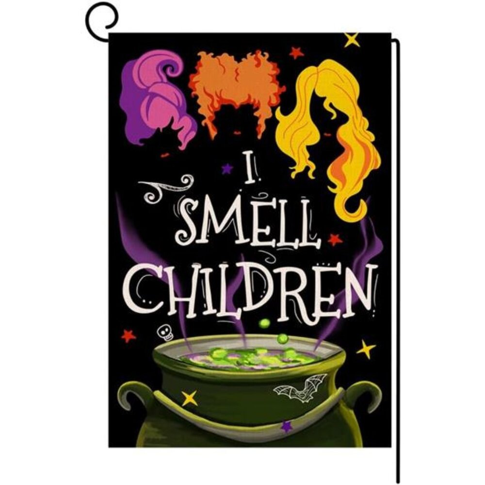 Halloween Decorations Garden Flag 12x18 Vertical Double Sided I Smell‎ Children